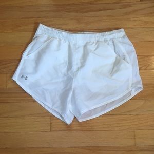 NWOT Under Armour Running Shorts White